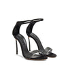 Casadei Black Silk Stiletto Heel Sandals