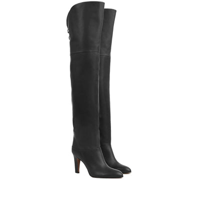 Chloé Black Calfskin Over The Knee