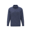 Brunello Cucinelli Blue Alpaca Leather Turtleneck