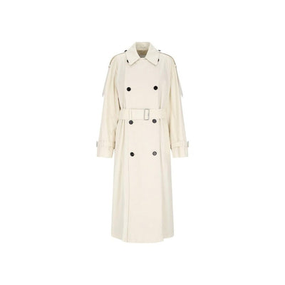 Burberry White Cotton Coat