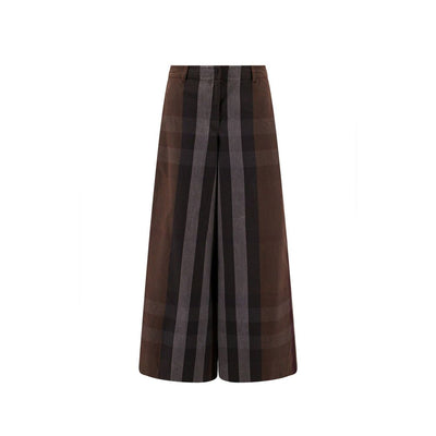 Burberry Brown Cotton Casual Pants