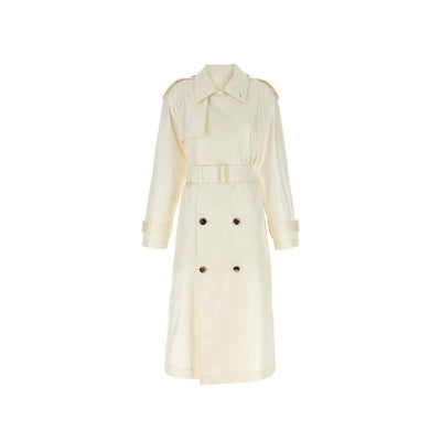 Burberry White Silk Coat