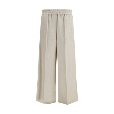 Brunello Cucinelli Beige Linen Casual Pants