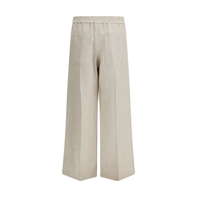 Brunello Cucinelli Beige Linen Casual Pants