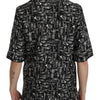 Dolce & Gabbana Black Musical Instrument Print Silk  Top