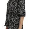 Dolce & Gabbana Black Musical Instrument Print Silk  Top