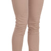 CRISTINAEFFE Brown Low Waist Slim Fit Skinny Cotton Pants