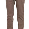 Dondup Brown Low Waist Straight Cut Trouser Pant