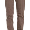 Dondup Brown Low Waist Straight Cut Trouser Pant
