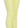 PINKO Yellow Cotton Stretch Low Waist Skinny Casual Trouser Pants