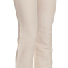 LAUREL White High Waist Silk Blend Flared Dress Trousers Pants