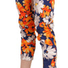 LANACAPRINA Blue Floral Print Skinny Slim Fit Trousers Pants