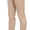 Just Cavalli Cream Low Waist Skinny Formal Trousers Pants