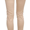 Just Cavalli Cream Low Waist Skinny Formal Trousers Pants
