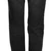 Just Cavalli Black Washed High Waist Straight Denim Pants Jeans