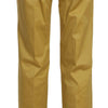 Just Cavalli Mustard Yellow Straight Formal Trousers Pants