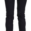 Just Cavalli Black Cotton Low Waist Skinny Denim Pants