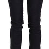 Just Cavalli Black Cotton Low Waist Skinny Denim Pants
