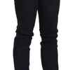 Just Cavalli Black Cotton Low Waist Skinny Denim Pants