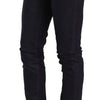 Just Cavalli Black Cotton Low Waist Skinny Denim Pants