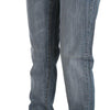 Just Cavalli Blue Washed Cotton Low Waist Slim Fit Denim Pants