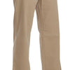 Just Cavalli Beige Cotton Mid Waist Flared Trousers Pants