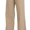 Just Cavalli Beige Cotton Mid Waist Flared Trousers Pants
