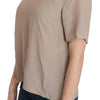 Dolce & Gabbana Beige Crew Neck Short Sleeve Blouse
