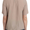 Dolce & Gabbana Beige Crew Neck Short Sleeve Blouse