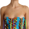 Dolce & Gabbana Multicolor Strings Bustier Polyester Corset  Top