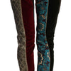 Dolce & Gabbana Multicolor Jacquard Cropped Tapered Pants