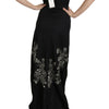 John Richmond Black Sequined Flare Ball Gown Dress