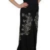 John Richmond Black Sequined Flare Ball Gown Dress