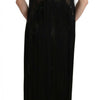 John Richmond Black Silk Beaded Sequined Sheer Dress