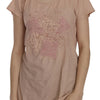 PINK MEMORIES Rosa Creme Spitze Kurzarm Shirt Top Baumwolle Bluse