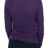 Exte Purple Crystal Embellished Long Sleeve Casual Top