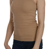 PINK MEMORIES Beige Sleeveless Spaghetti Strap Tank Blouse