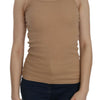 PINK MEMORIES Beige Sleeveless Spaghetti Strap Tank Blouse