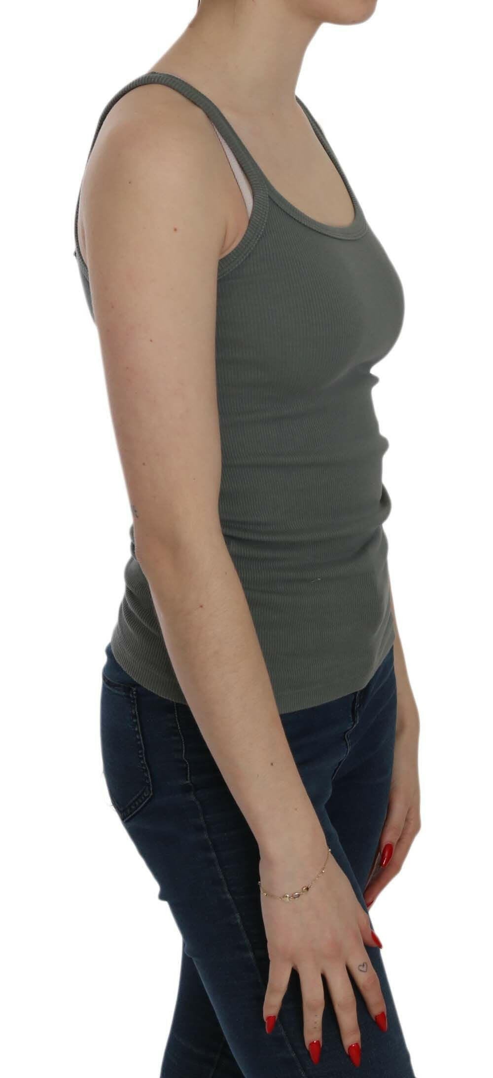 PINK MEMORIES Grüne ärmellose Spaghetti-Tank-T-Shirt-Bluse