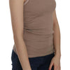 PINK MEMORIES – Braune, ärmellose Tank-Bluse mit Spaghettiträgern