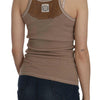 PINK MEMORIES – Braune, ärmellose Tank-Bluse mit Spaghettiträgern