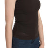 PINK MEMORIES Dark Brown Sleeveless Spaghetti Strap Blouse