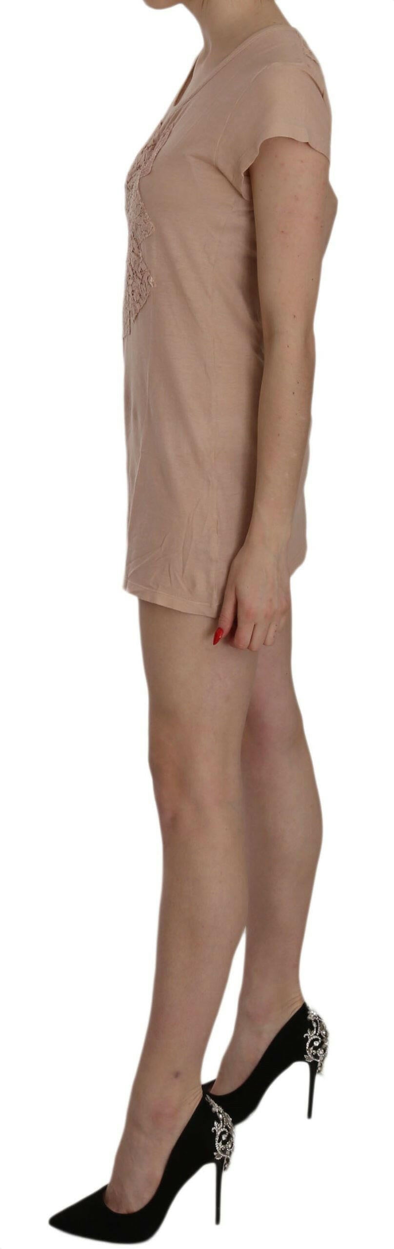 Robe courte droite en dentelle rose PINK MEMORIES - L'élégance déchaînée