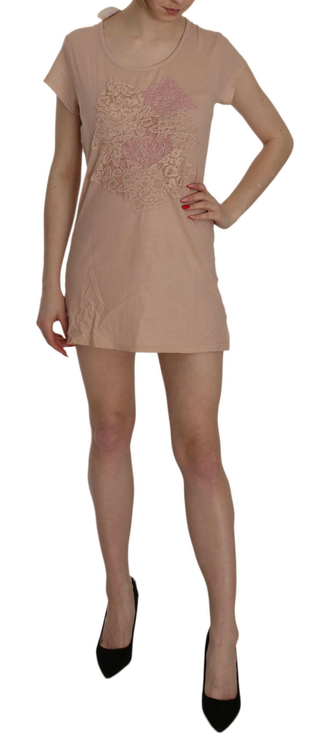 Robe courte droite en dentelle rose PINK MEMORIES - L'élégance déchaînée