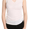 GF Ferre – Weiße Neckholder-Bluse aus Baumwolle mit ärmellosem lässigem Tanktop