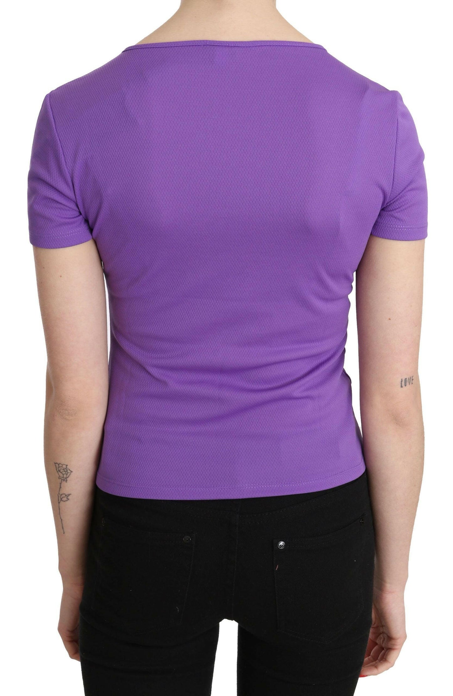 GF Ferre – Kurzärmlige Bluse aus 100 % Polyester, Violett