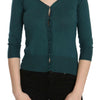 PINK MEMORIES Haut cardigan chic en coton bleu vert