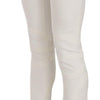 Just Cavalli White Mid Waist Skinny Dress Trousers Pants