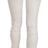 Just Cavalli White Mid Waist Skinny Dress Trousers Pants