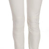 Just Cavalli White Mid Waist Skinny Dress Trousers Pants